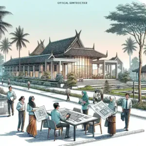 "Riset semikonduktor optik di Jawa Tengah Indonesia, menunjukkan para ilmuwan bekerja di pusat penelitian terbaru yang diluncurkan untuk mendukung inovasi teknologi."