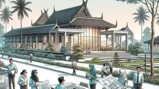 "Riset semikonduktor optik di Jawa Tengah Indonesia, menunjukkan para ilmuwan bekerja di pusat penelitian terbaru yang diluncurkan untuk mendukung inovasi teknologi."