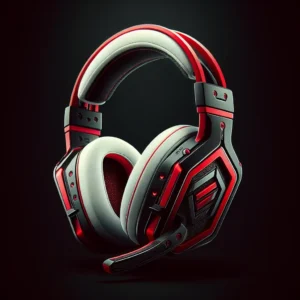 "HyperX Predator Gaming Headset in limited edition Red and White color scheme, showcasing its sleek design and premium features, perfect for gamers who value style and performance."