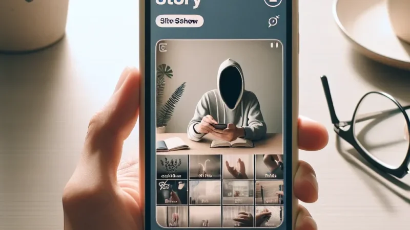 "Ilustrasi cara menggunakan Instagram Story Viewer untuk melihat cerita secara anonim, menampilkan langkah-langkah intuitif dan antarmuka aplikasi yang ramah pengguna."