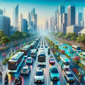 "Government vehicles in Indonesia transitioning to electric, with a focus on achieving 60% adoption by 2030"