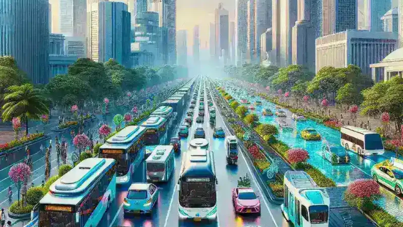 "Government vehicles in Indonesia transitioning to electric, with a focus on achieving 60% adoption by 2030"