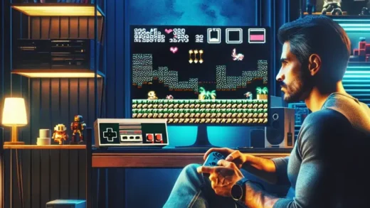 Sure! Here’s an SEO-optimized alt text for an image that could accompany the article "Riset: Mengapa Gamer PC Lebih Menggandrungi Game Klasik?": "Ilustrasi gamer PC yang menikmati game klasik di monitor, dengan suasana retro dan perangkat gaming modern, menggambarkan tren meningkatnya minat gamer terhadap permainan nostalgia." This alt text includes relevant keywords related to the article’s theme, while also describing the content of the image effectively for both SEO and accessibility.